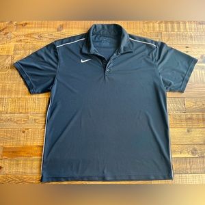 NIKE MEN'S GOLF POLO DRI-FIT BLACK SIZE LARGE